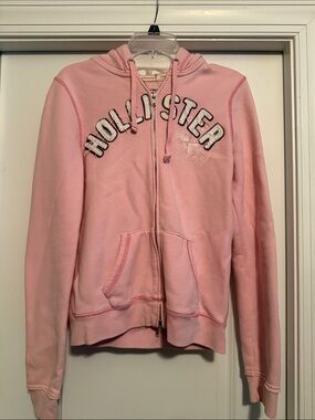 Hollister Light Pink Full-Zip Hoodie